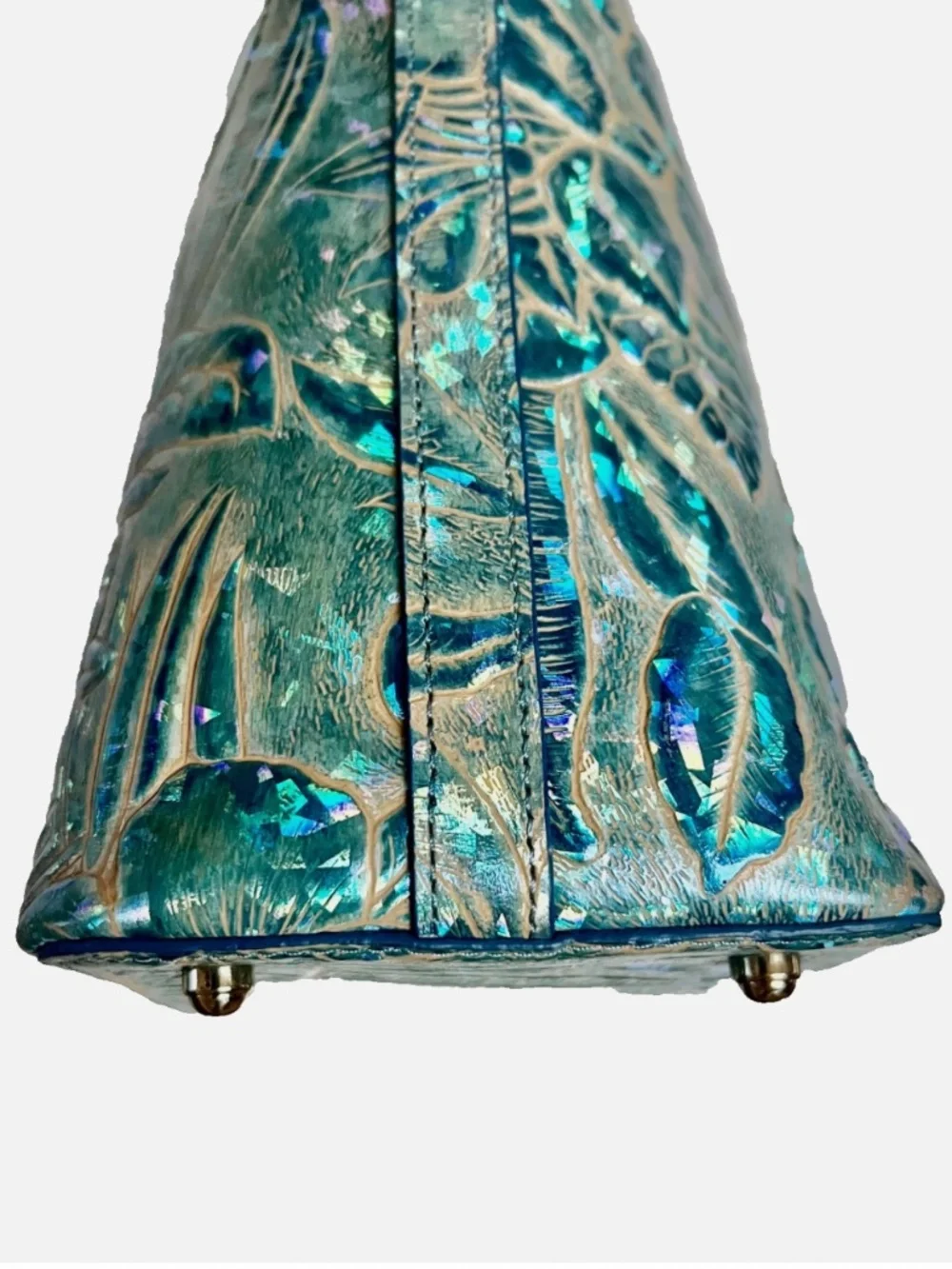 💙🩵 NWOT Brahmin Blue Serenity Sonic Large Elaine Dazzling Hologram Handbag🩵💙